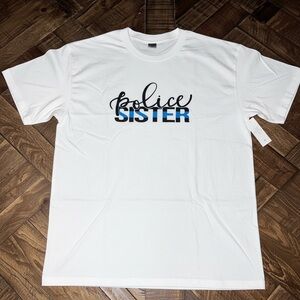 'Police Sister' Graphic T-Shirt- Custom made💙🖤